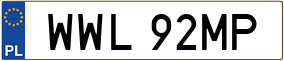 Trailer License Plate